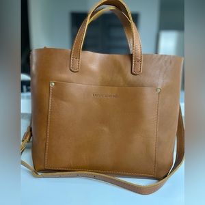 Portland Leather Goods Medium Crossbody Tote in Honey, BNNU